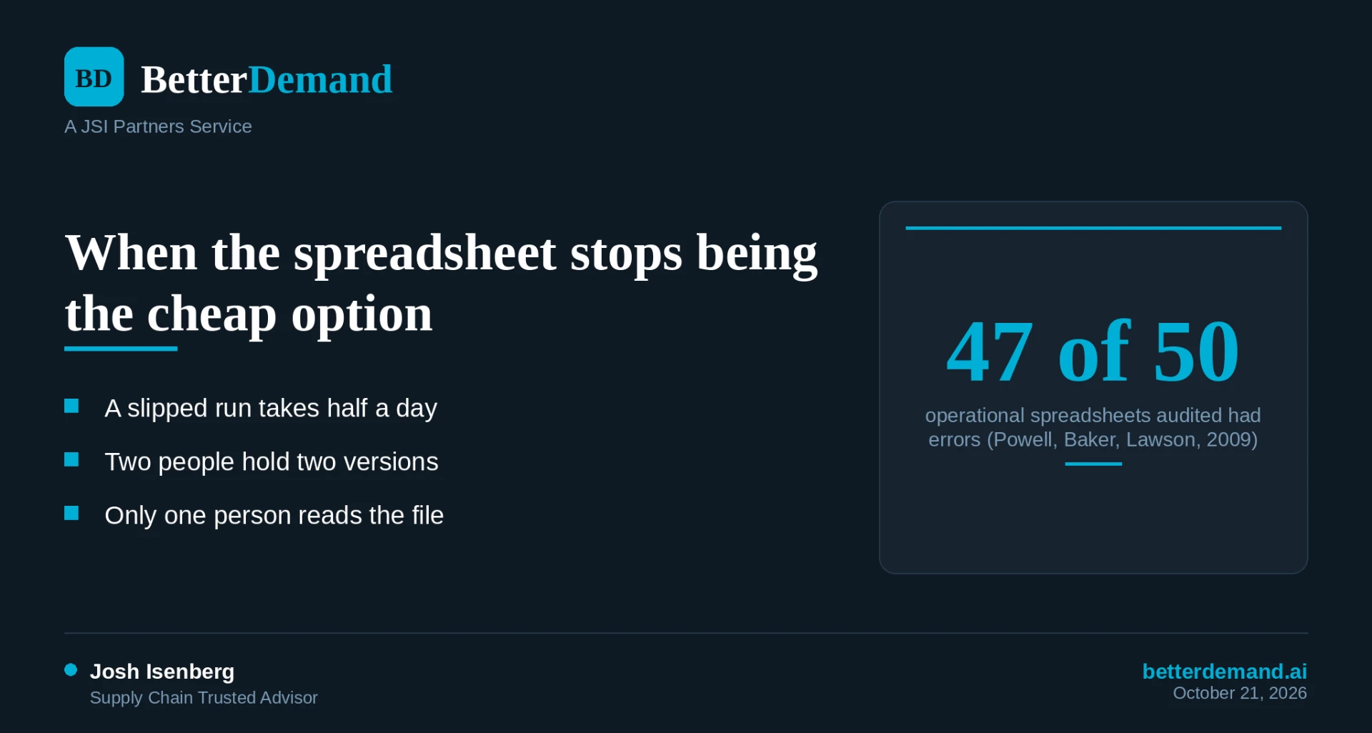 Excel vs Demand Planning Software: When the Spreadsheet Stops Working
