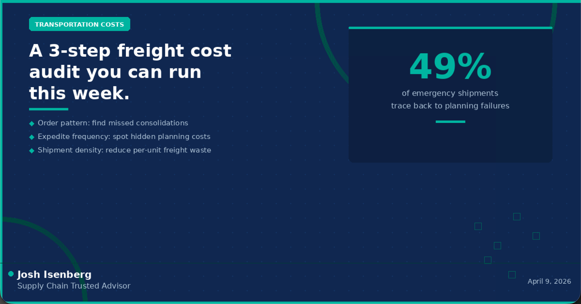 A 3-Step Freight Cost Audit You Can Run This Week