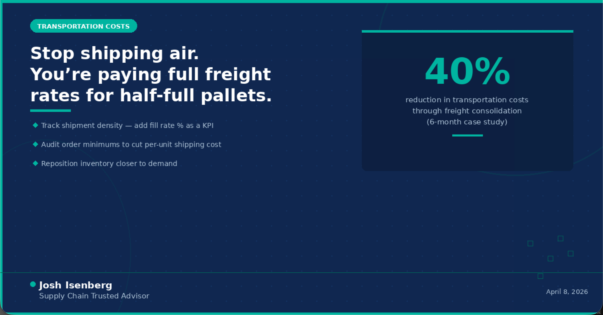 Stop Shipping Air: The Hidden Freight Cost Draining Margin